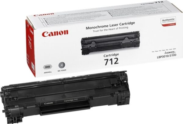 Toner Original Canon Black, CRG-712, pentru LBP-3010|LBP-3100, 6K, (timbru verde 1.2 lei) , „CR1870B002AA”