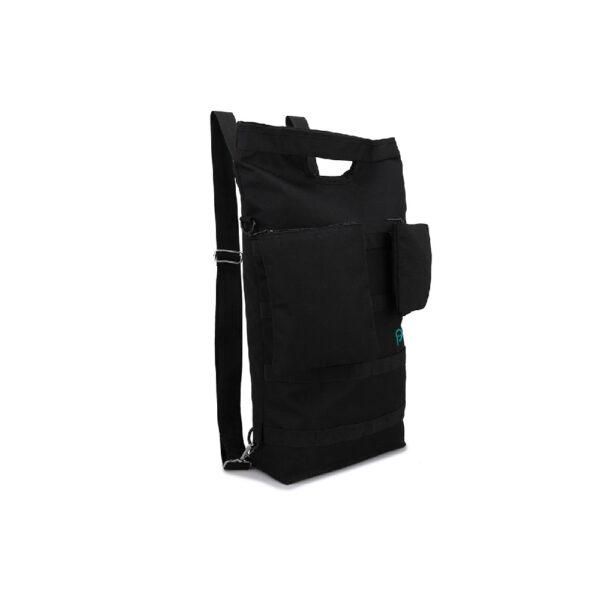 GEANTA & RUCSAC SPACER, pt. notebook de max. 15.6″, 1 compartiment, buzunar dorsal 39x37cm, buzunar frontal x 2, waterproof, poliester, negru, „Evolve”, „SPB-EVOLVE-BLACK”