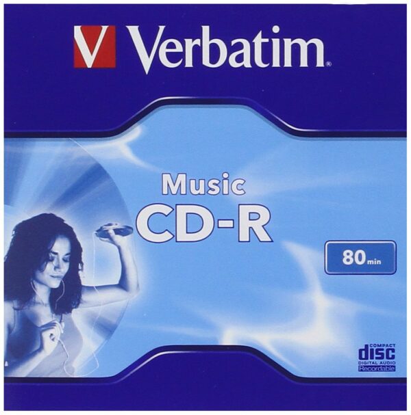 CD-R VERBATIMxxxx 700MB, 80min, viteza 16x,xxxx1 buc, carcasa, „MUSIC” „43364”