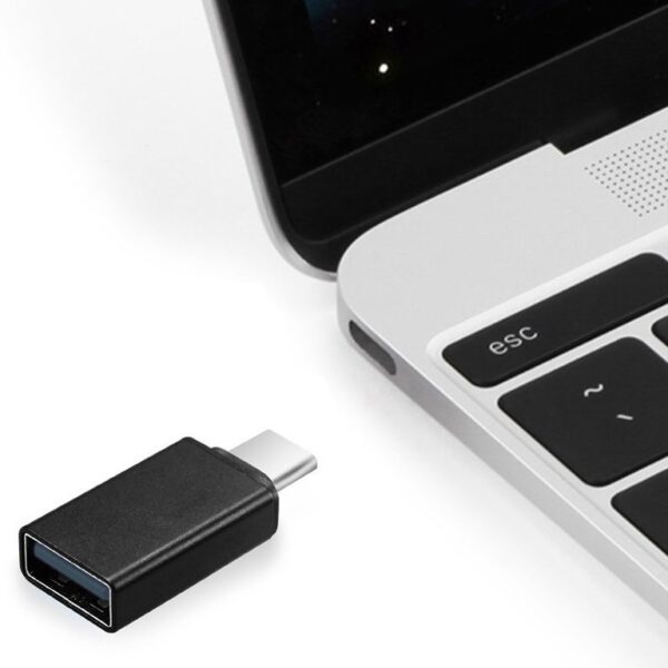 ADAPTOR GEMBIRD, pt. smartphone, USB 2.0 Type-C (T) la USB 2.0 (M), negru, „A-USB2-CMAF-01” (timbru verde 0.08 lei)