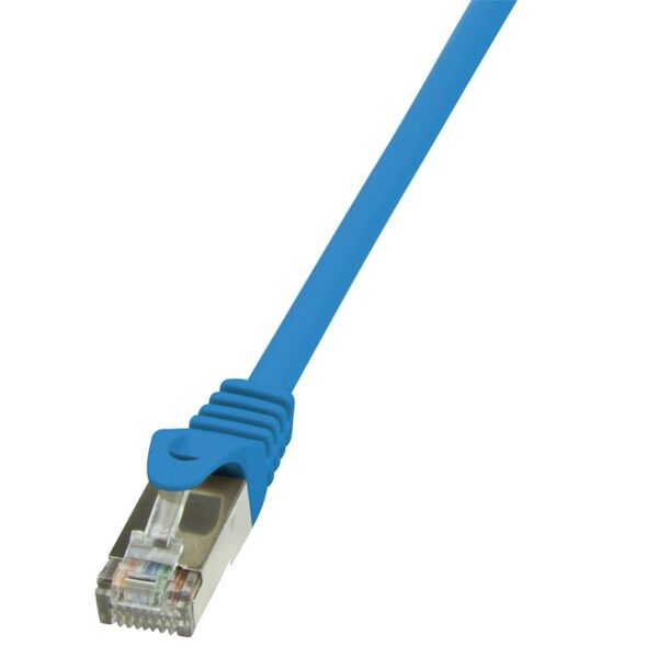 PATCH CORD FTP LOGILINK Cat5e, cupru-aluminiu, 10 m, albastru, AWG26, ecranat „CP1096S” (timbru verde 0.18 lei)