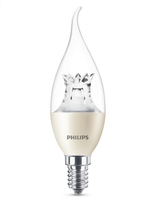 BEC LED Philips, soclu E14, putere 4W, forma lumanare, lumina alb calda, alimentare 220 – 240 V, „000008718696453742” (timbru verde 0.45 lei)