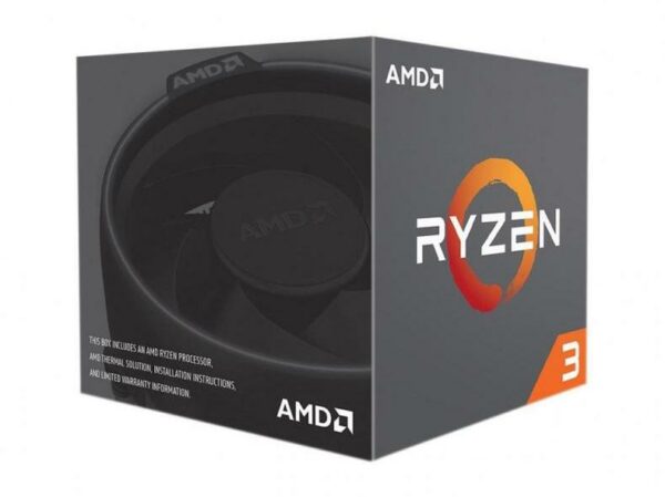 CPU AMD, skt. AM4 AMD Ryzen 3, 3100, frecventa 3.6 GHz, turbo 3.9 GHz, 4 nuclee, putere 65 W, cooler, „100-100000284BOX”