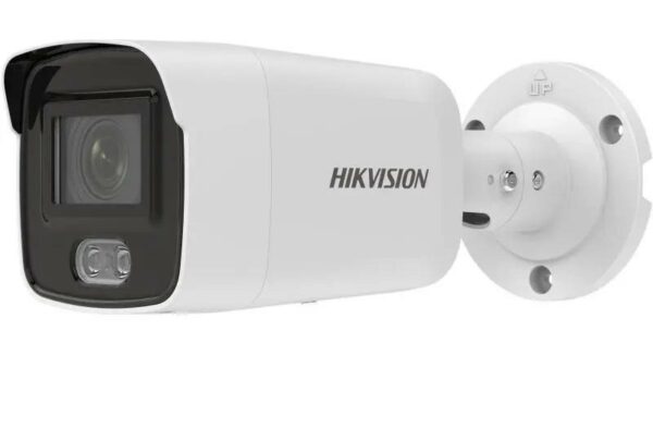 CAMERA IP Hikvision, bullet pt. interior | exterior, dist. IR 40 m, tip lentila fixa 4 mm, 2 Mpx, PoE, slot SD card, „DS-2CD2027G2-L4C” (timbru verde 0.8 lei)