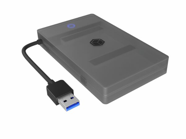 RACK HDD Icy Box SATA III 2.5″ la 1x USB 3.2 Gen 1 Type-A , carcasa HDD inclusa, plastic, antracit, „IB-AC603B-U3” (timbru verde 0.8 lei)