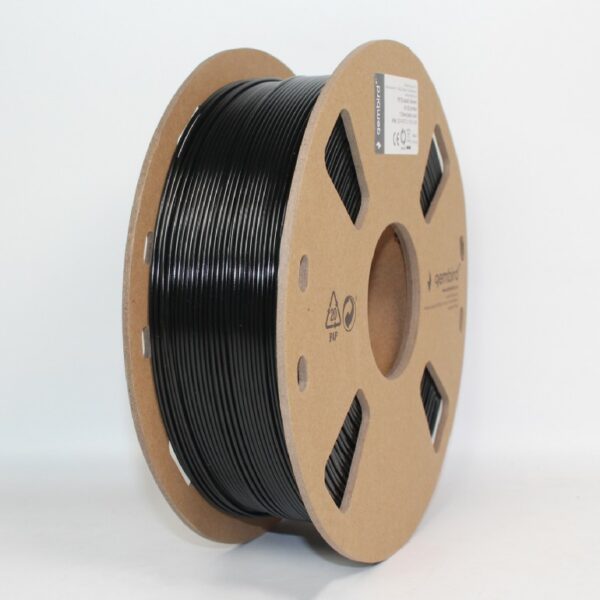 FILAMENT GEMBIRD pt. imprimanta 3d, PETG, 1.75mm diamentru, 1Kg / bobina, topire 220-260 grC, black, „3DP-PETG1.75-01-BK”