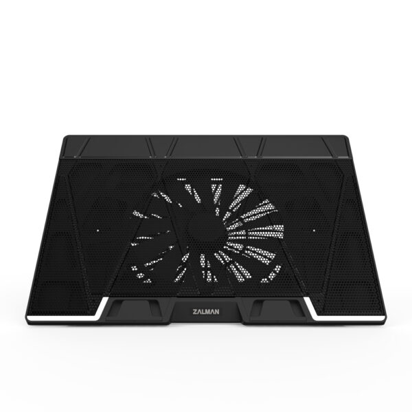 STAND Notebook Zalman „NS300”, NB compatibil max. 17 inch, sita metal, 1 x fan, 200mm, 760 RPM, USB Type-C x 1, USB 2.0 x 3, RPM fan/LED controller, cable management, ajustabil pe inaltime 6 trepte, negru, „ZM-NS3000” (timbru verde 0.18 lei)