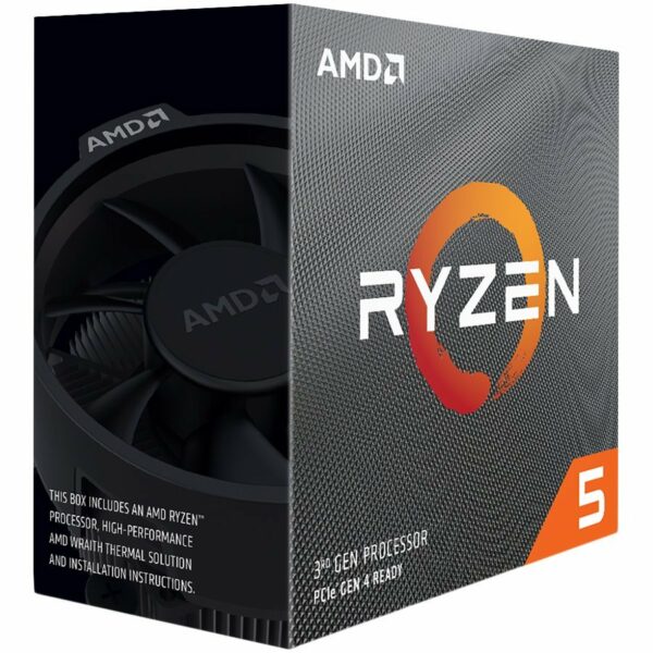 AMD CPU Desktop Ryzen 5 6C/6T 3500X (3.6/4.1 Boost GHz,35MB,65W,AM4) box, with Wraith Stealth cooler „100-100000158BOX”