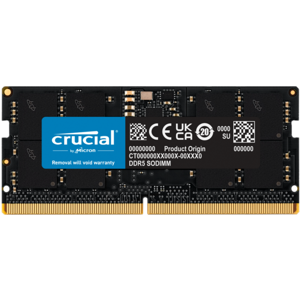 Memorie Crucial DDR5 – 32GB – 5600 – CL – 46 (1x 32 GB) single RAM (black, CT32G56C46S5) „CT32G56C46S5”