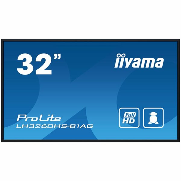 IIYAMA Monitor LED LH3260HS-B1AG 32″ Full HD professional digital signage display VA 1920 x 1080 @60Hz 500 cd/m2 8ms Android 11 OS, iiSignage2, FailOver, EShare landscape, portrait „LH3260HS-B1AG” (timbru verde 7 lei)