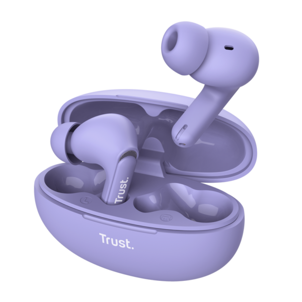 Casti Trust Yavi earbuds BT, mov „TR-25297” (timbru verde 0.8 lei)